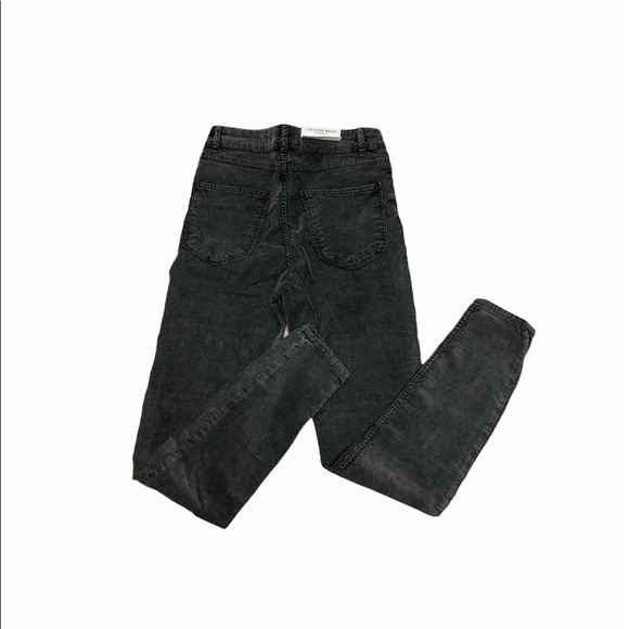 NWT ZARA The High Waist Skinny Jeans Corduroy Gray